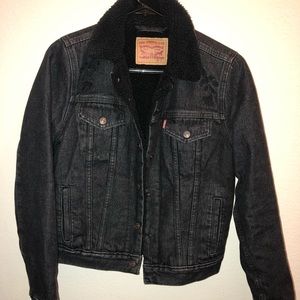 Levis Black Sherpa Jacket